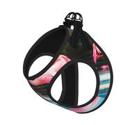 Flamingo And Swimming Pools Print Pet Leash Vest,Breathable Mesh Pet Harness, Reflective For Small Medium Dogs Safe Easy Walking