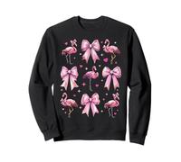 Flamingo Animal Girl Coquette Bow Pink Mom Sweatshirt