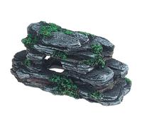Flamingo Aquarium Decoration Rock With Moss 16.5X8 Cm For Aquarium Animals