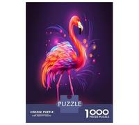 Flamingo Art Colorful 1000 Piece Jigsaw Puzzle Jigsaw Puzzle for Adults Relaxing Focus Home Decor Gift 52x38cm/1000pcs