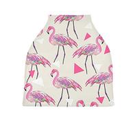 Flamingo Art Stretchy Baby Car Seat Cover,Canopy Nursing Covers,Soft Breathable Windproof Scarf Changepad for Winter Infant Breastfeeding Boys