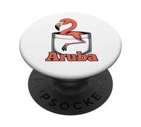 Flamingo Aruba Souvenir/Aruba PopSockets Adhesive PopGrip