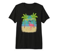Flamingo at the Beach Premium T-Shirt