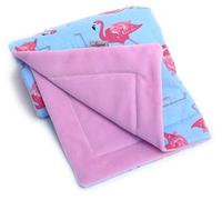 Flamingo Baby Stroller Blanket Set Pillow Butterfly Newborn Essentials Cot Bed Duvet Pillow Set Baby Newborn Toddler Quilt Pillow Cute Baby Bedding Soft Handmade Minky (Flamingo Pink)
