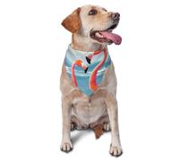 Flamingo Beach Dog Bandana Pet Scarf Accessories for Small Medium Dogs Cats Photo Prop, Triangle Pet Bandanas Adjustable Puppy Bib Washable Dog Kerchief Puppy Neckerchief