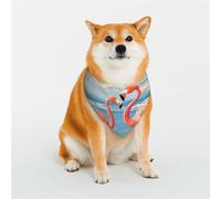 Flamingo Beach Dog Bandanas Small Adjustable Dog Scarf Triangle Bibs Double Reversible Kerchief Scarf Washable Daily Handkerchief for Medium Large Dog Puppy Cat Gift