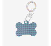 Flamingo Beach Printing Acrylic Dog Bone Ornament Pet Tags Key Chain Holiday for Lovers Dogs Gift