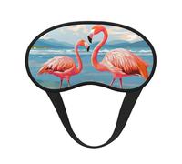 Flamingo Beach Sleep Mask for Side Sleeper, Light Blocking Night Masks for Sleeping Eye Mask for Women Men Eye Cover Soft Comfortable Eye Shade for Travel, Nap