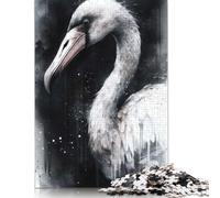 Flamingo Beauty Watercolor Puzzle for Adults And Teenagers 1000 Pieces Wooden Puzzles for Adults & Teenager Family Activity Jigsaw Puzzles 1000pcs (75x50cm)