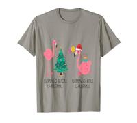 Flamingo Before and After Christmas Funny Holiday Humor T-Shirt