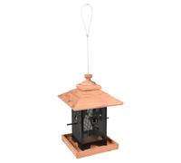 Flamingo Bird Feeder Nuts 22X22X32Cm Metal/Wood Black/Brown For Birds