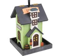 Flamingo BIRD FEEDER SILO SEEDS HODRA WOOD 18x18x23CM