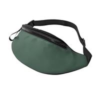 Flamingo Bird Green Leaf Print Men Women Lightweight Adjustable Festivals Waist Pack Crossbody Bag Travel Running