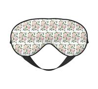 Flamingo Bird Round Leaves Printing Soft Dual-Use Sleep Blocks Light Efficiently Blackout Eye Mask for Sleeping