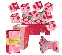 Flamingo Birthday Money Gift Box Set, 10Pcs Surprise Money Explosion Box with Gift Bag and Waist Seal, Pop Up Cash Presents for Anniversary, Birthday, Wedding