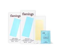 Flamingo Body Wax Kit - Women's Waxing Kit with 48 Strips and 12 Post-Wax Cloths