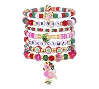 Flamingo Bracelets for Women Pink Flamingo Heishi Clay Beaded Stretch Bracelets Stackable Animal Tropical Bird Elastic Layering Friendship Bracelets Fun Summer Beach Vacation Jewelry, adjustable, clay
