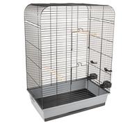 Flamingo Budgerigar Cage Marja Black 54X34X75Cm With Perch And Drawer