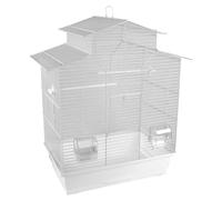 Flamingo Budgie Cage Numfor 1 White 51X30X60Cm Removable With Food Bowl