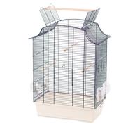 Flamingo Budgie Cage Solor Sky White, 49X31X65Cm, With Perches & Bowls