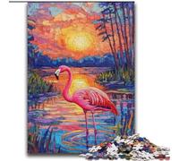 Flamingo by Water Sunset Puzzles for Adults Teens 2000 Pieces, Family Activity Fun at Home Activities, Birthday Present,Travel Gifts (70x100cm)
