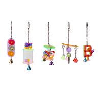 Flamingo Cage Hanger Acrylic Midi For Birds - 8X8X12Cm With Bell