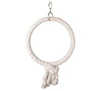 Flamingo Cage Hanger Cotton For Parrot Ring Toy White