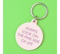 Flamingo Candles Always Look on the Pink Side of Life Keyring in Lilac