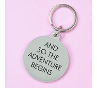 Flamingo Candles And So the Adventure Begins Keyring in Red Flamingo Candles Red