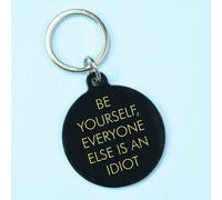Flamingo Candles Be Yourself, Everyone Else Is An Idiot Keyring In Gold Gold