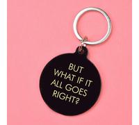 Flamingo Candles But What if it All Goes Right Keyring in Gold Flamingo Candles Gold