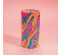 Flamingo Candles Calypso Marble Pillar Candle Flamingo Candles Multicolor