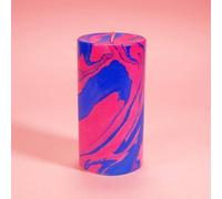 Flamingo Candles Candy Shop Marble Pillar Candle In Bright Pink Bright Pink One Size