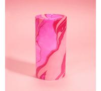 Flamingo Candles Disco Inferno Marble Pillar Candle Flamingo Candles Multicolor
