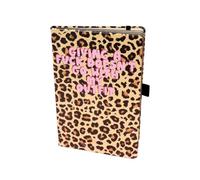 Flamingo Candles Giving a Fuck Doesn't Go With My Outfit Leopard Print Notebook, Fully Lined, Pen Holder, Sassy Gift