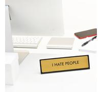 Flamingo Candles I Hate People Desk Sign, Introvert Gift, Funny Office Gift, Secret Santa Gift