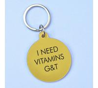 Flamingo Candles I Need Vitamins G&T Keyring in Purple