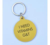 Flamingo Candles I Need Vitamins G&T Keyring in Purple Flamingo Candles Purple