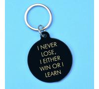 Flamingo Candles I Never Lose, I Either Win or I Learn Keyring in Grey Flamingo Candles Grey