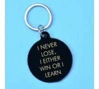 Flamingo Candles I Never Lose, I Either Win Or I Learn Keyring In Grey Grey