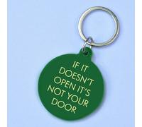 Flamingo Candles If It Doesn't Open It's Not Your Door Keyring in Metallic Gold Flamingo Candles Metallic Gold