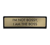 Flamingo Candles I'm Not Bossy I Am The Boss Desk Sign, Fun Office Gift, Secret Santa Gift