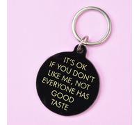 Flamingo Candles It's OK if You Don't Like Me Keyring in Black Flamingo Candles Black