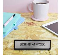 Flamingo Candles Legend At Work Desk Plate Sign In Gold Gold One Size