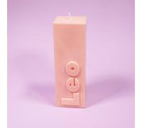 Flamingo Candles Leo Zodiac Block Pillar Candle In Peach Peach