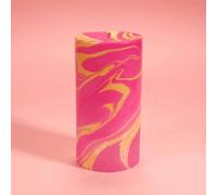Flamingo Candles Pink Matcha Latte Marble Pillar Candle Pink One Size
