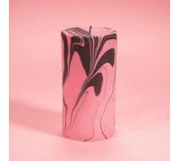Flamingo Candles Pink Petrol Marble Pillar Candle in Baby Pink Flamingo Candles Baby Pink