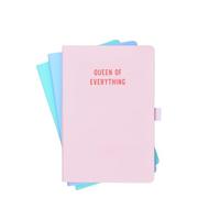 Flamingo Candles Queen of Everything Pink Notebook, 96 Pages, Pen Holder, Feminist Gift, Secret Santa Gift