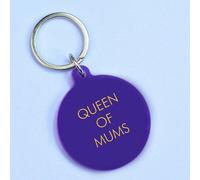 Flamingo Candles Queen Of Mums Keyring In Metallic Silver Metallic Silver One Size