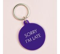 Flamingo Candles Sorry I'm Late Keyring in Metallic Gold Flamingo Candles Metallic Gold